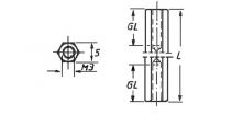 ENTRETOISE EN ACIER 10 mm - M2.5 (BUS25FF10)