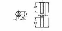 Entretoise en acier 8mm - m2.5 (BUS25FF8)