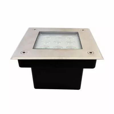 ETNA CARRE SPOT ENCASTRABLE SOL 9W 3000K IP67 INOX 316L (70642)