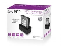 EWENT - STATION D\'ACCUEIL USB 3.1 Gen1 (USB 3.0) POUR HDD / SSD SATA 2.5\  ET 3.5\  (EM7012)