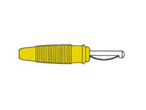 Fiche 4mm a trou transversal, a souder - jaune (vq 30) (HM1430D)