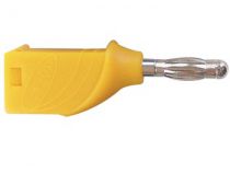 Fiche banane 4mm (convient pour branchement gigogne) - jaune (CM20Y)