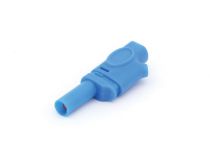 Fiche banane 4mm selon iec1010 (convient pour branchement gigogne) - bleu (CM21BL)