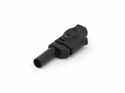 Fiche banane 4mm selon iec1010 (convient pour branchement gigogne) - noir (CM21B)