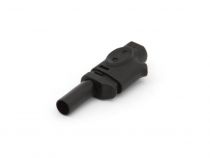 Fiche banane 4mm selon iec1010 (convient pour branchement gigogne) - noir (CM21B)