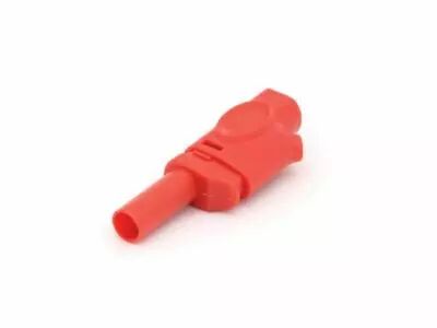 Fiche banane 4mm selon iec1010 (convient pour branchement gigogne) - rouge (CM21R)
