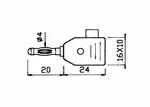 Fiche banane instantanee blanche d:4mm