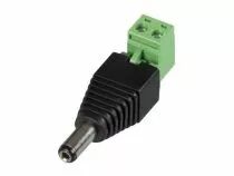 Fiche cc 5.5 x 2.1mm m&acirc;le vers connexion &agrave; vis (5 pcs) (CD020)