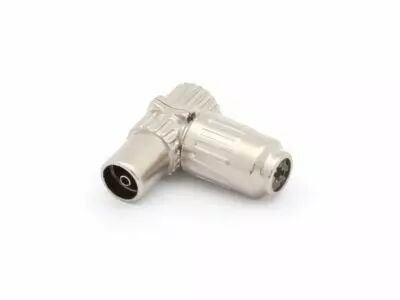 Fiche coax femelle coud�e 9.5mm/2.3mm - m�tallique (CV002M)