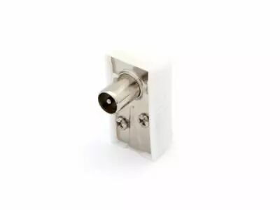 Fiche coax male coudee 9.5mm/2.3mm - blanc (CV001)