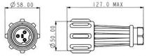 Fiche etanche  ip68 male 5 contacts