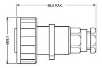 Fiche etanche ip 68 femelle 2 contacts