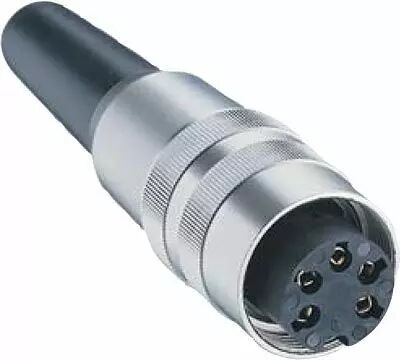 Fiche femelle 5 poles verrouillage a vis 60�