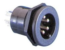 Fiche femelle cylindrique 6 poles 3a/50vac