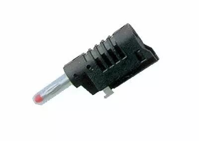 Fiche male securis� diametre 4mm retractable noire