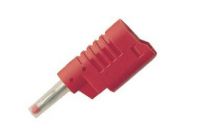 Fiche male securisé retractable diametre 4mm rouge