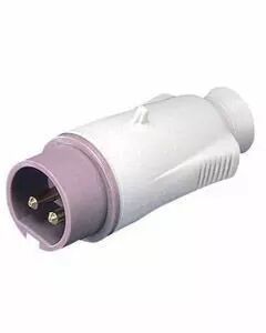 Fiche mobile droite prot�g�e - 2p 32a 24/42v cc 10 h