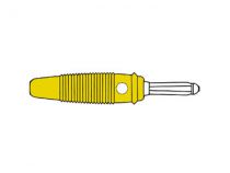 Fiche multicontacts 4mm a trou transversal - jaune (version 30a) (bula 30k) (HM1430B)