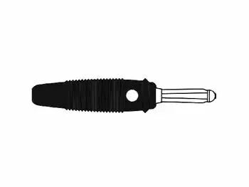 Fiche multicontacts 4mm a trou transversal - noir (bula 20k) (HM1400A)