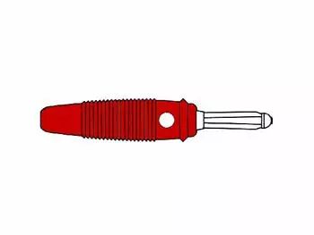 Fiche multicontacts 4mm a trou transversal - rouge (version 30a) (bula 30k) (HM1410B)