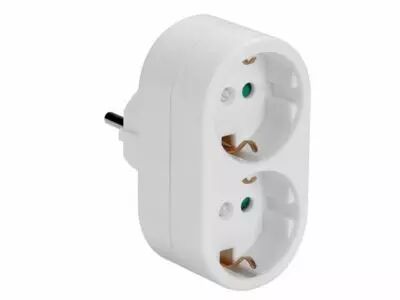 FICHE MULTIPLE, 2 PRISES SCHUKO - TERRE ALLEMANDE (EB2EU-G)