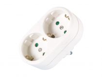 FICHE MULTIPLE, 2 PRISES SCHUKO - TERRE ALLEMANDE (EB2EU-G)