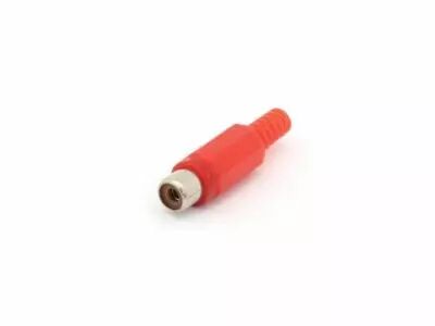 Fiche rca femelle plastique - rouge (CA054R)
