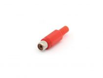 Fiche rca femelle plastique - rouge (CA054R)