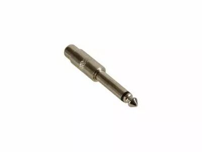 Fiche rca femelle vers jack male 6.35mm mono - nickel� (CAA26NI)