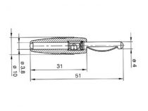 Fiche standard 4mm avec vis de serrage - noir (von 20) (HM1400C)