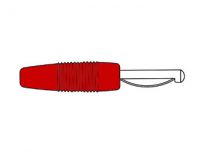 Fiche standard 4mm avec vis de serrage - rouge (von 20) (HM1410C)