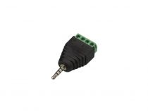 fiche stéréo 2.5 mm vers connexion à vis 4 broches (5 pcs) (CD028)