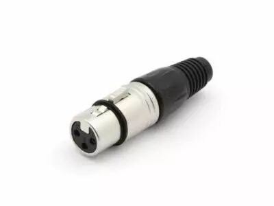Fiche xlr femelle nickelee 3 broches (CA094)
