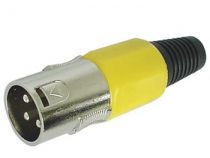 Fiche xlr male nickelee 3 broches - jaune (CA101Y)