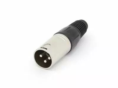 Fiche xlr male nickelee 3 broches (CA095)