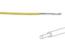 Fil de câblage -  ø 1.4 mm - 0.2 mm² - monobrin - jaune (MOWMY)