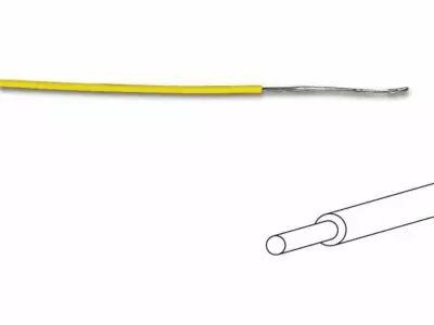 Fil de c�blage -  � 1.4 mm - 0.2 mm� - monobrin - jaune (MOWMY)