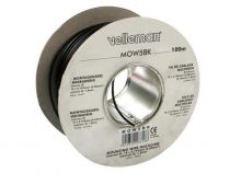 Fil de cablage 18x0.193mm (0.50mm²) noir, multibrin, longueur : 100m sur rouleau (MOW5BK)