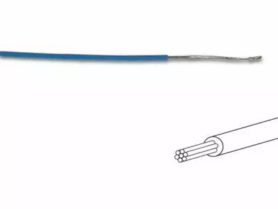 Fil de cablage 7x0.193mm (0.20mm� ) bleu, multibrin, longueur : 100m sur rouleau (MOWB)
