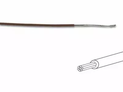 Fil de cablage 7x0.193mm (0.20mm� ) brun, multibrin, longueur : 100m sur rouleau (MOWBR)