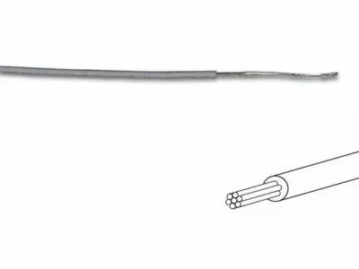 Fil de cablage 7x0.193mm (0.20mm� ) gris, multibrin, longueur : 100m sur rouleau (MOWGR)