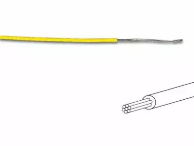 Fil de cablage 7x0.193mm (0.20mm� ) jaune, multibrin, longueur : 100m sur rouleau (MOWY)