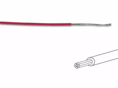 Fil de cablage 7x0.193mm (0.20mm� ) rouge, multibrin, longueur : 100m sur rouleau (MOWR)