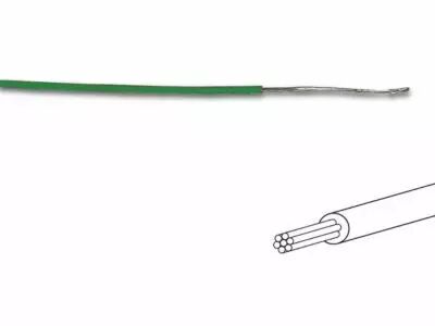 Fil de cablage 7x0.193mm (0.20mm� ) vert, multibrin, longueur : 100m sur rouleau (MOWG)