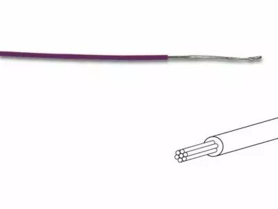 Fil de cablage 7x0.193mm (0.20mm� ) violet, multibrin, longueur : 100m sur rouleau (MOWV)