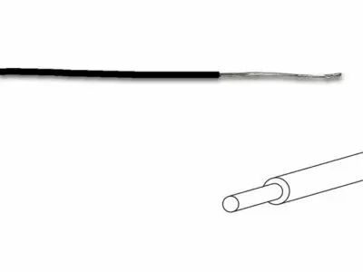 Fil de cablage �0.5mm noir monobrin 0.2mm�, longueur : 100m sur rouleau (MOWMBK)