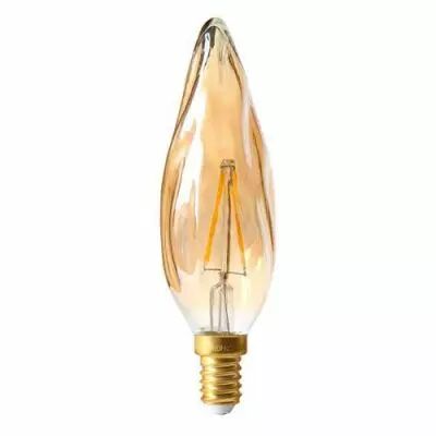 Flamme/Candle Torche Nouvelle GS8 Filament LED  2W E14 Ambr�e (713622) �quivalent 23 watts