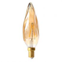 Flamme/Candle Torche Nouvelle GS8 Filament LED  2W E14 Ambrée (713622) équivalent 23 watts