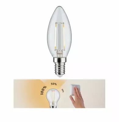 Flamme LED 2,5W E14 230V 3 niveaux dimmable clair (28572)