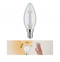 Flamme LED 2,5W E14 230V 3 niveaux dimmable clair (28572)